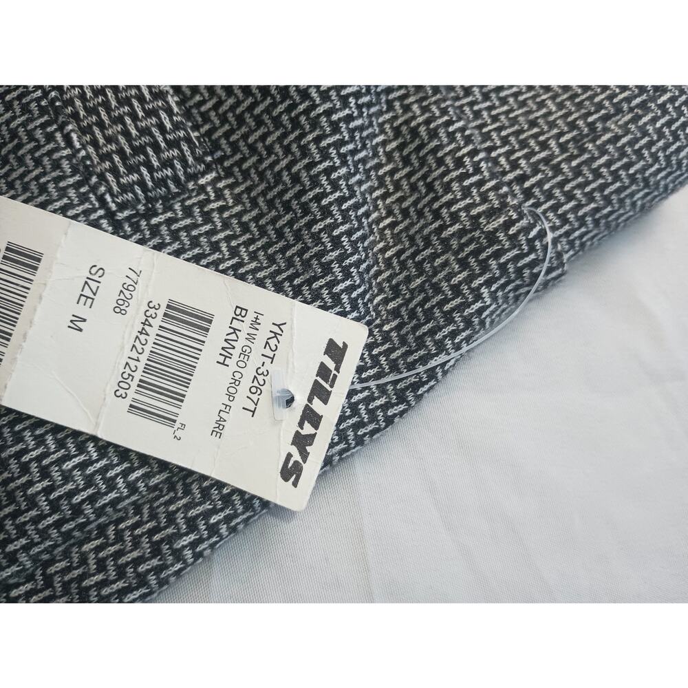 Tilly's Ivy & Main Geometric Crop Pants Wide Flared NWT Women Size Medium Office - Picture 3 of 5